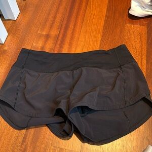 Black Lululemon shorts size 4 regular